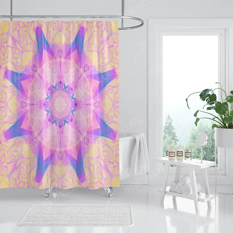 Mandala Waterproof fabric shower curtains