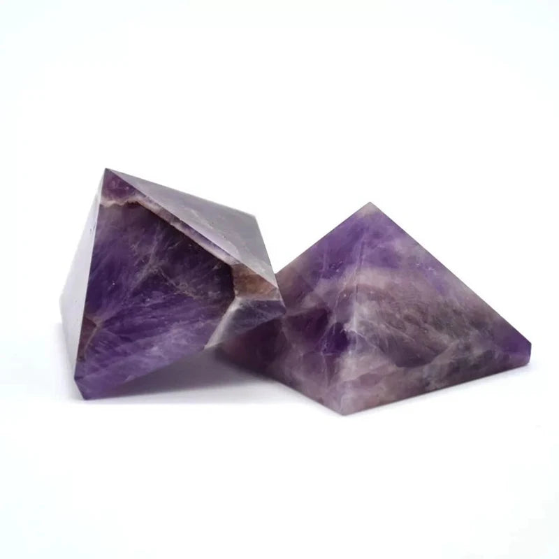 Amethyst Quartz Crystal Pyramid Healing Stone