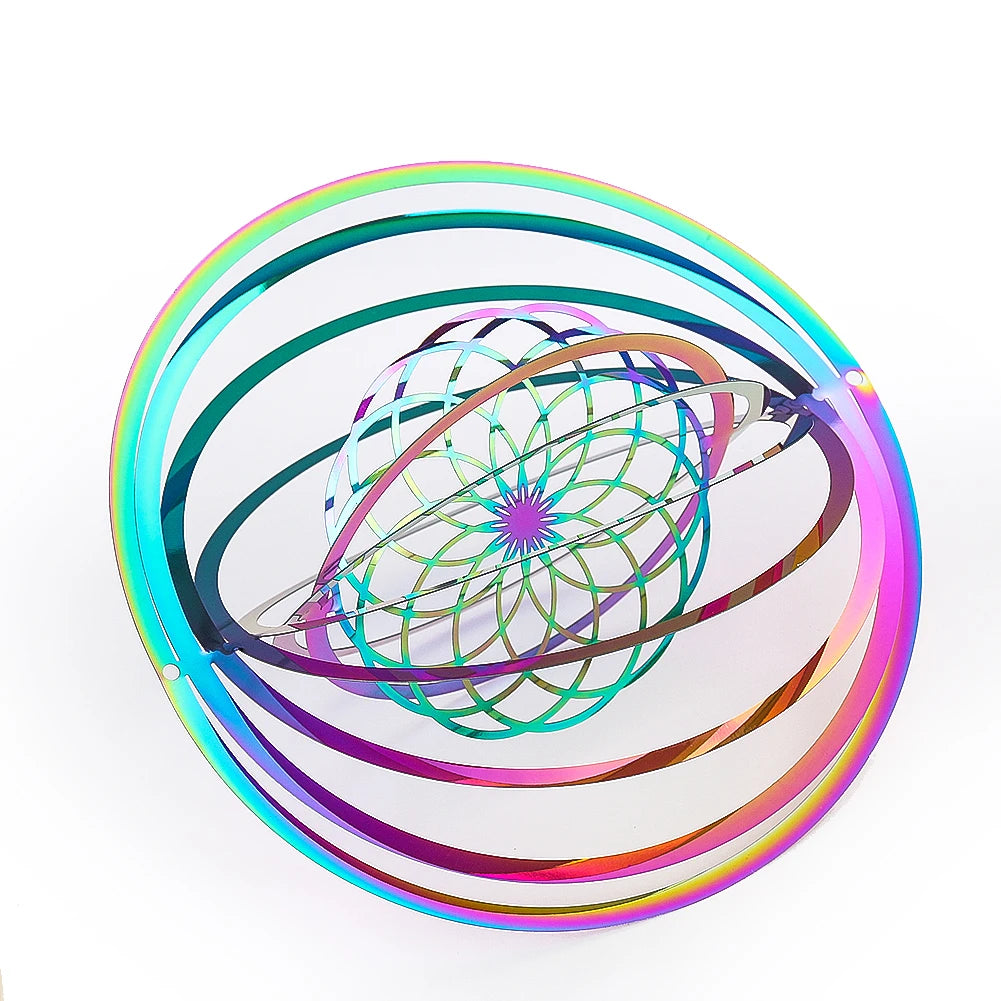 Colorful Mandala Wind Spinner 3D Rotating