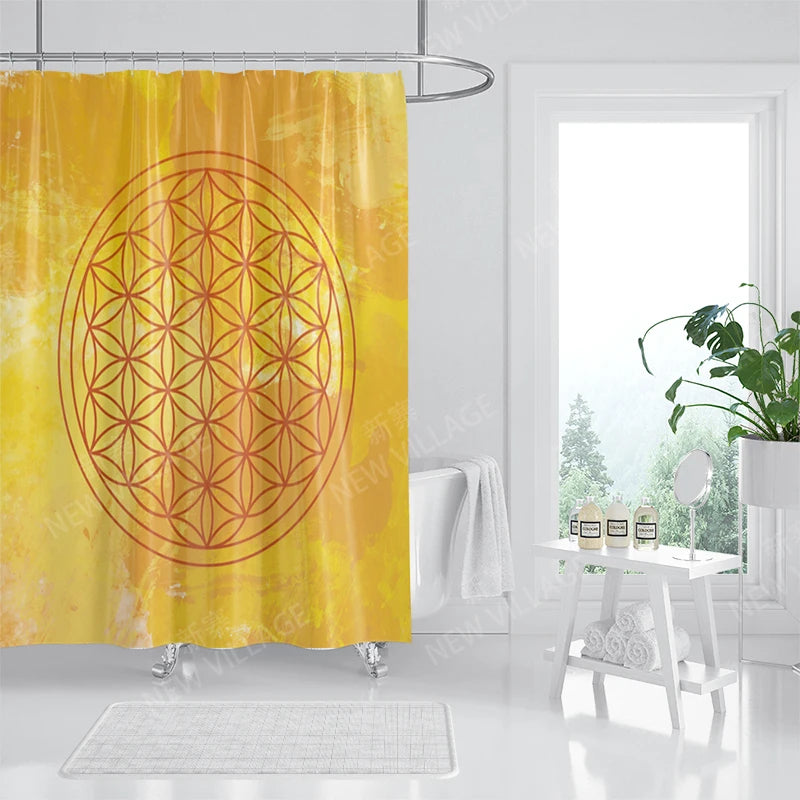 Mandala Waterproof fabric shower curtains