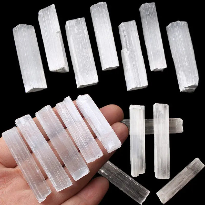 50-70mm Raw Natural Monocrystal Selenite Crystal Point Wand