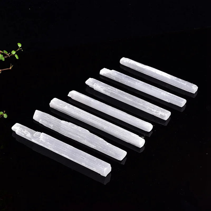 90-110mm Natural Monocrystal Selenite Crystal Point Wand