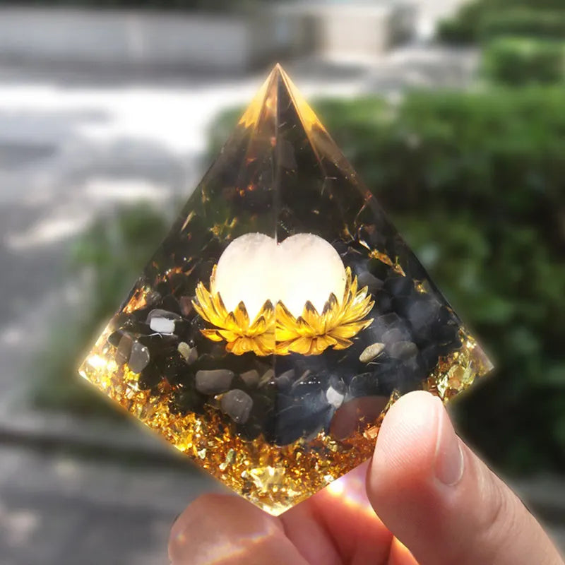 Natural Orgonite Pyramid Rose Quartz