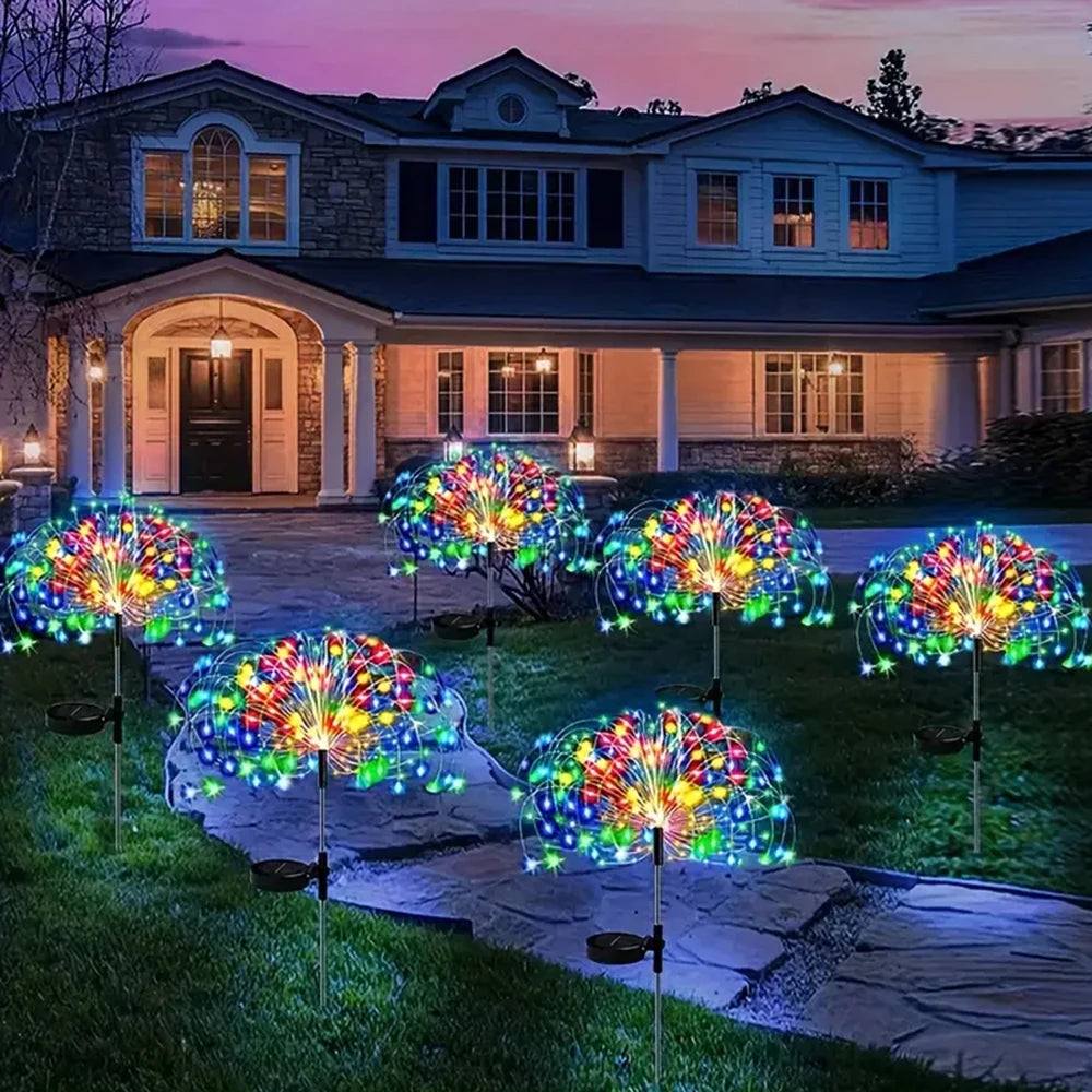 320/240LED  Solar Fireworks Lights Bright 4 in1 Pack