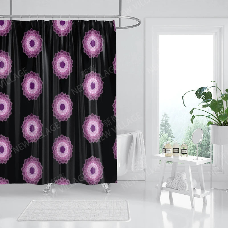 Mandala Waterproof fabric shower curtains