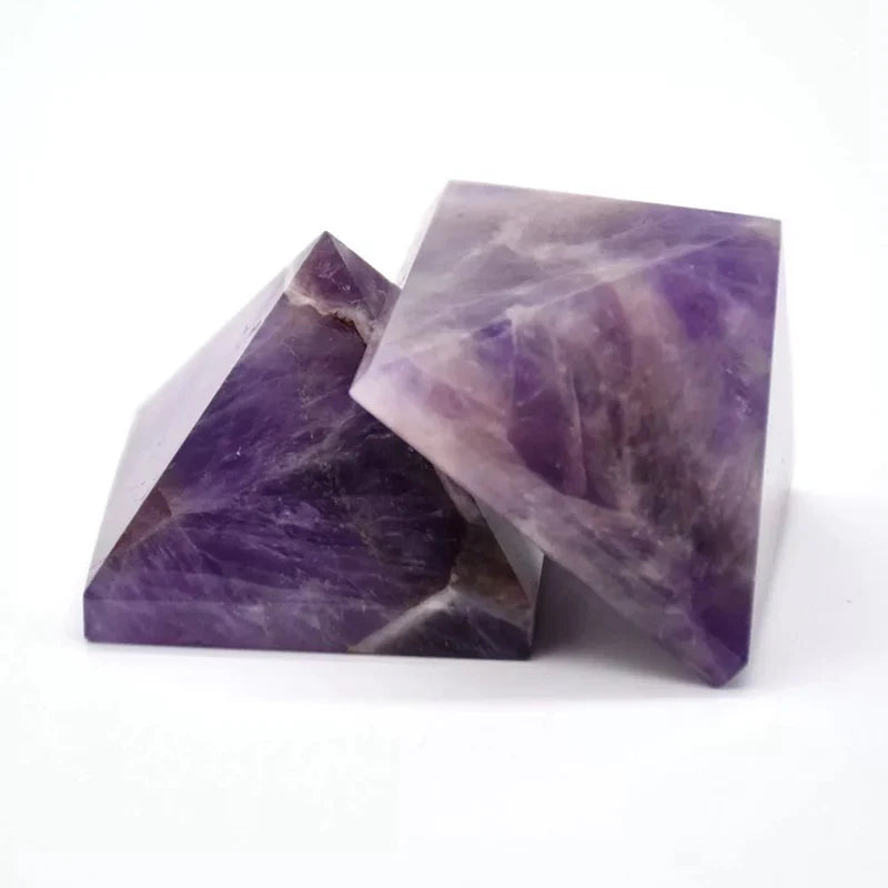 Amethyst Quartz Crystal Pyramid Healing Stone