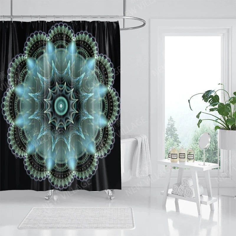 Mandala Waterproof fabric shower curtains