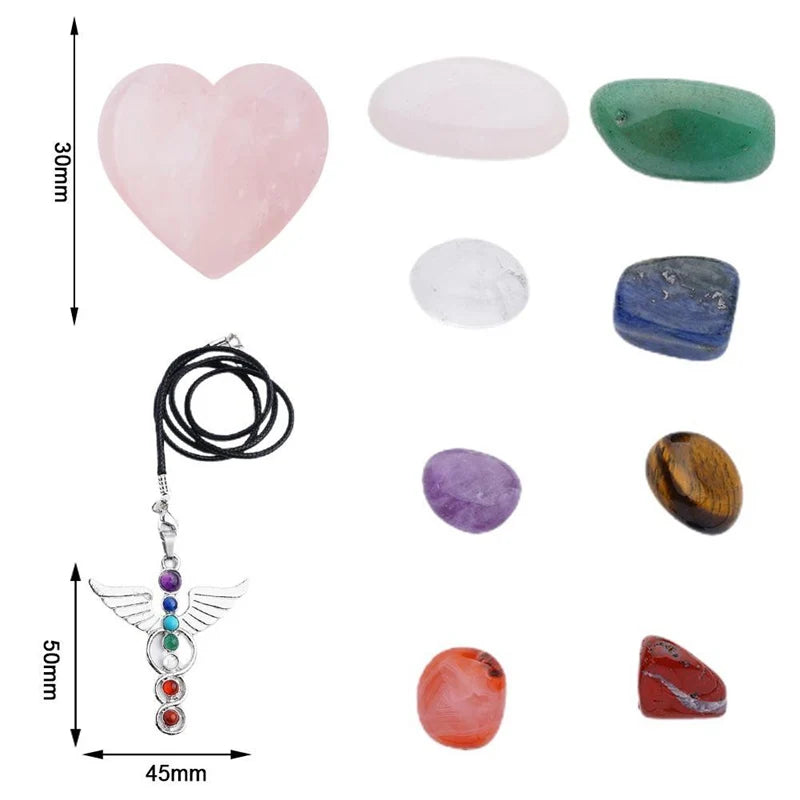 7 Chakra Healing Crystal Set W/ Gift Box