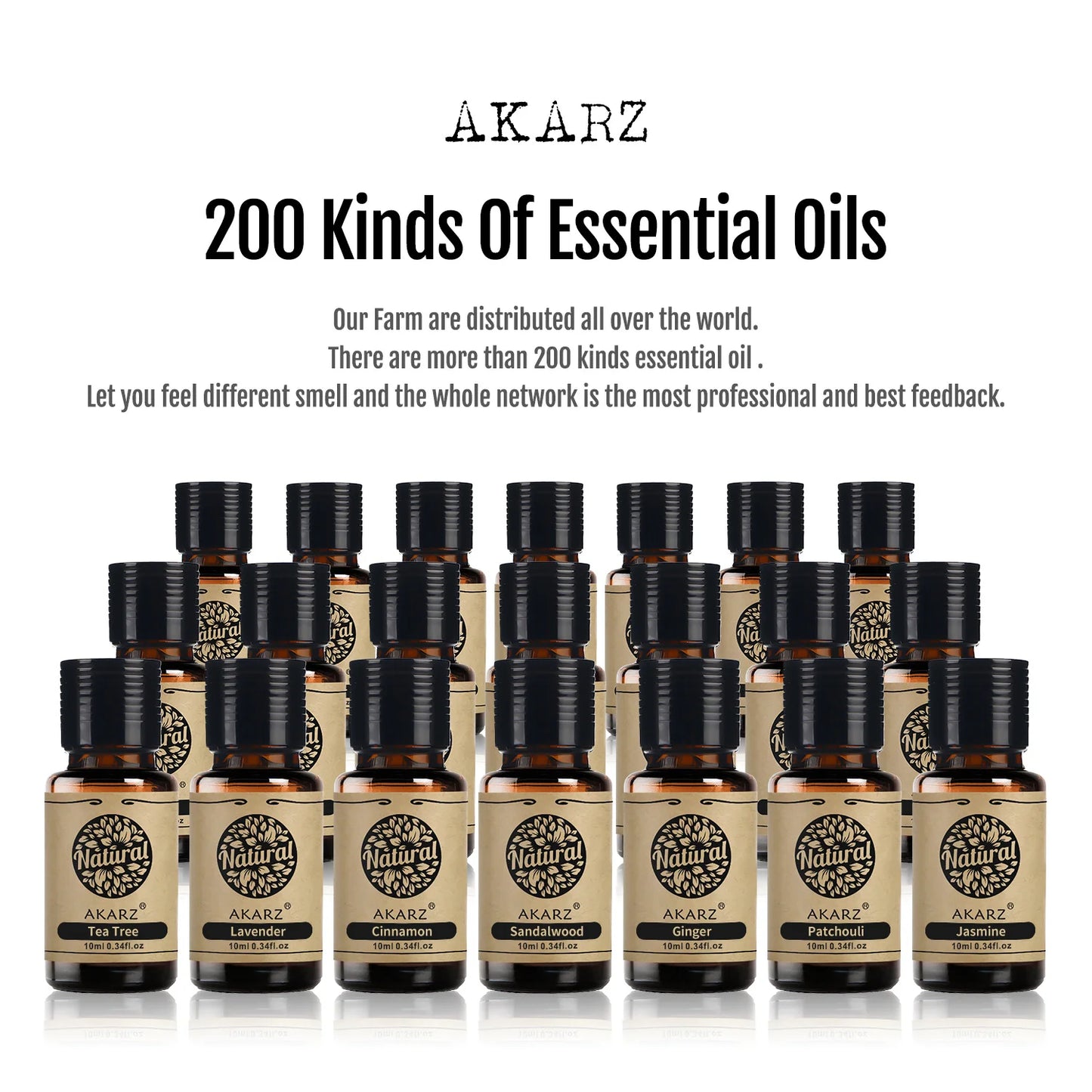 AKARZ Violet, Orchid, and Lotus Essential Oil Sets - 10ml x 3 bottles