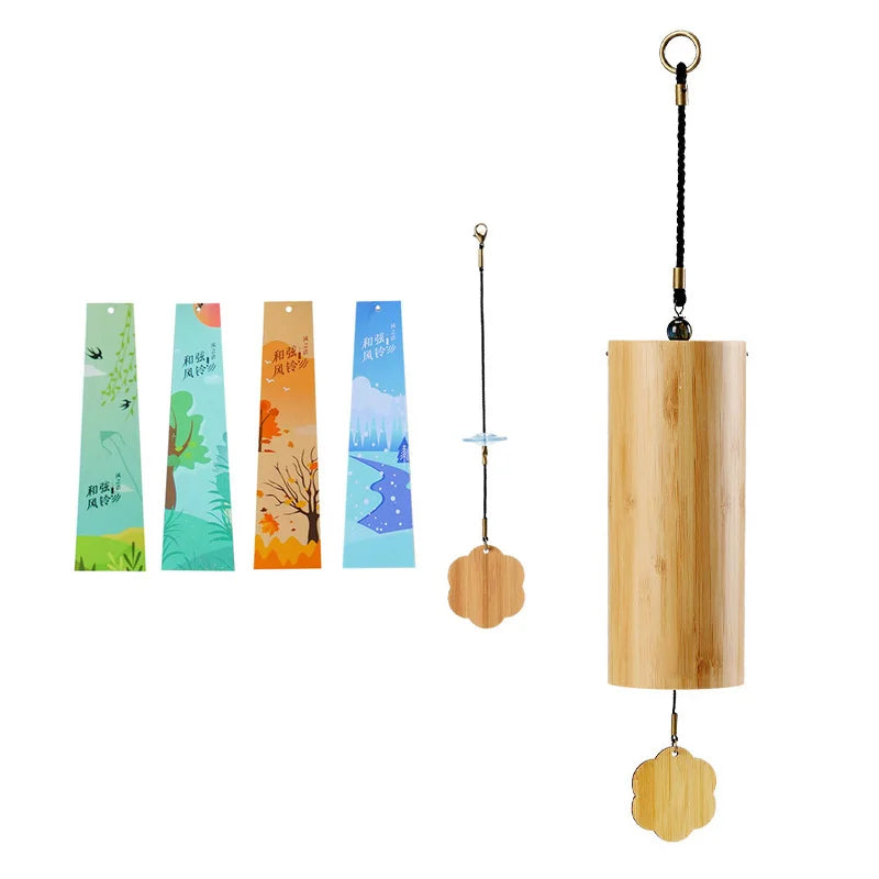 Bamboo Wind Chime 8 Tone Rods Windchimes