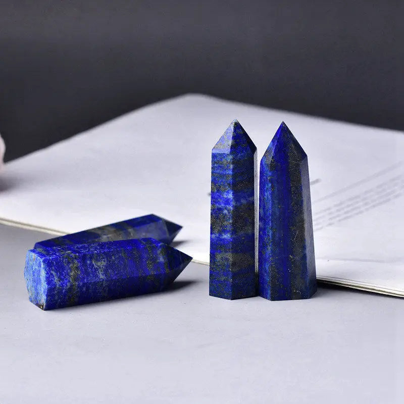 50-60mm Natural Lapis Lazuli Quartz Crystal Point