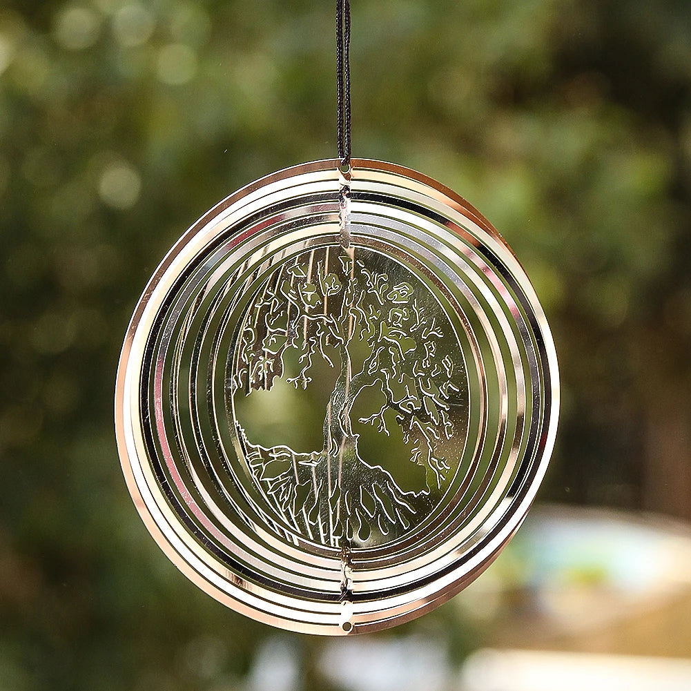 Tree of Life or Hummingbird 3D Rotating Wind Spinner