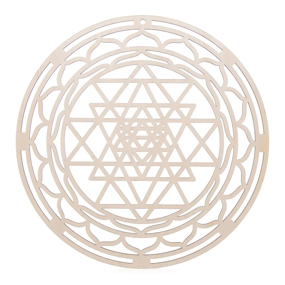 Wooden Wall Sign Flower of Life Shape Laser Cut Wood Wall Art Home Decor Handmade Coasters Craft Making Sacred Geometry Ornament