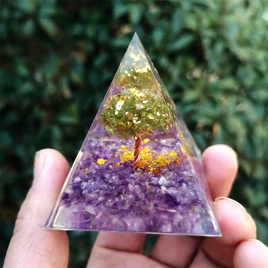 5 cm Crystals Orgone Pyramid Natural Amethyst