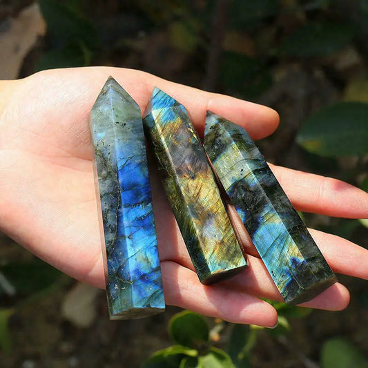 70-80 mm Natural Labradorite Quartz Crystal