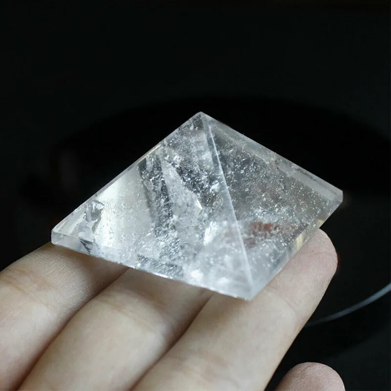 Raw Natural Clear Quartz Crystal Healing Pyramid