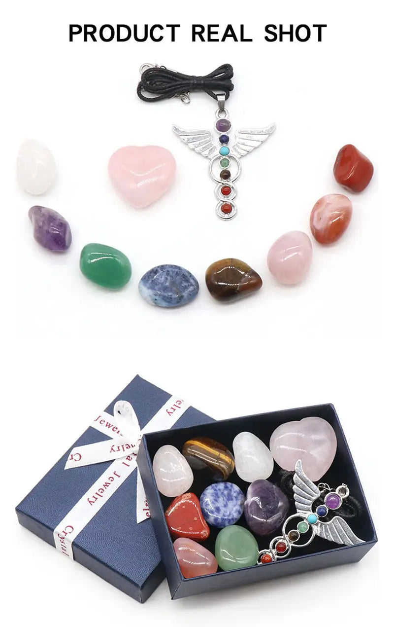 7 Chakra Healing Crystal Set W/ Gift Box
