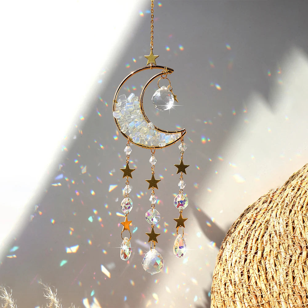 Crystal  Moon Suncatcher