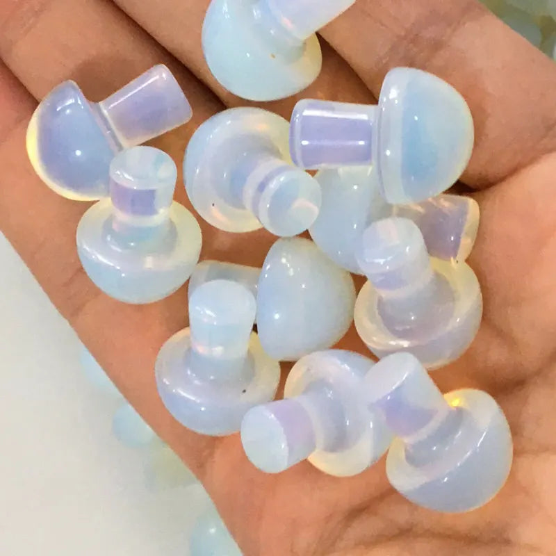 Natural White Opal Crystal Mini Mushroom