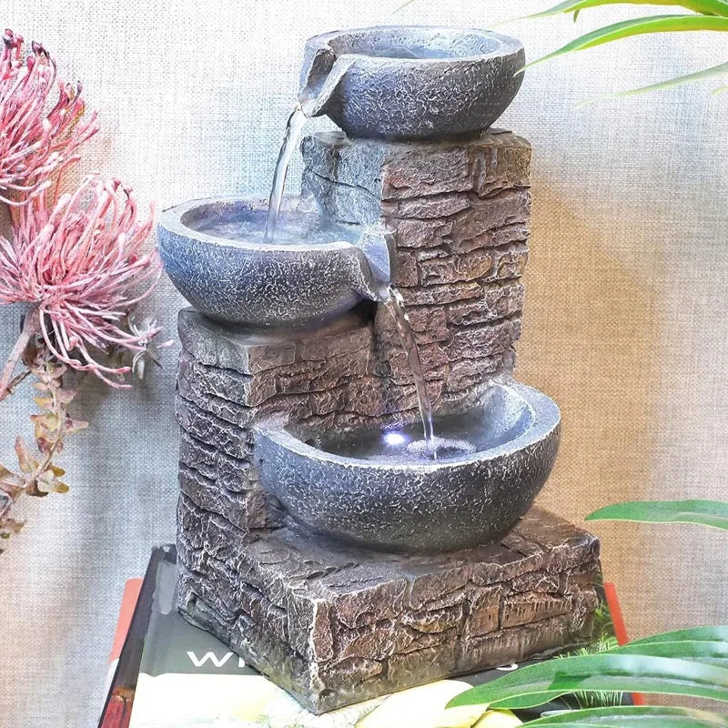 Buddha Tabletop Water Fountains 4-Tier