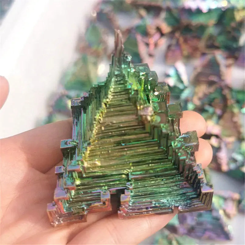 70g Natural Aura Rainbow Titanium Bismuth Quartz Crystal Cluster