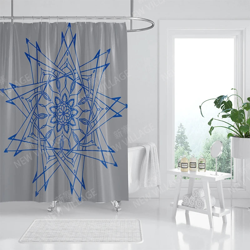 Mandala Waterproof fabric shower curtains