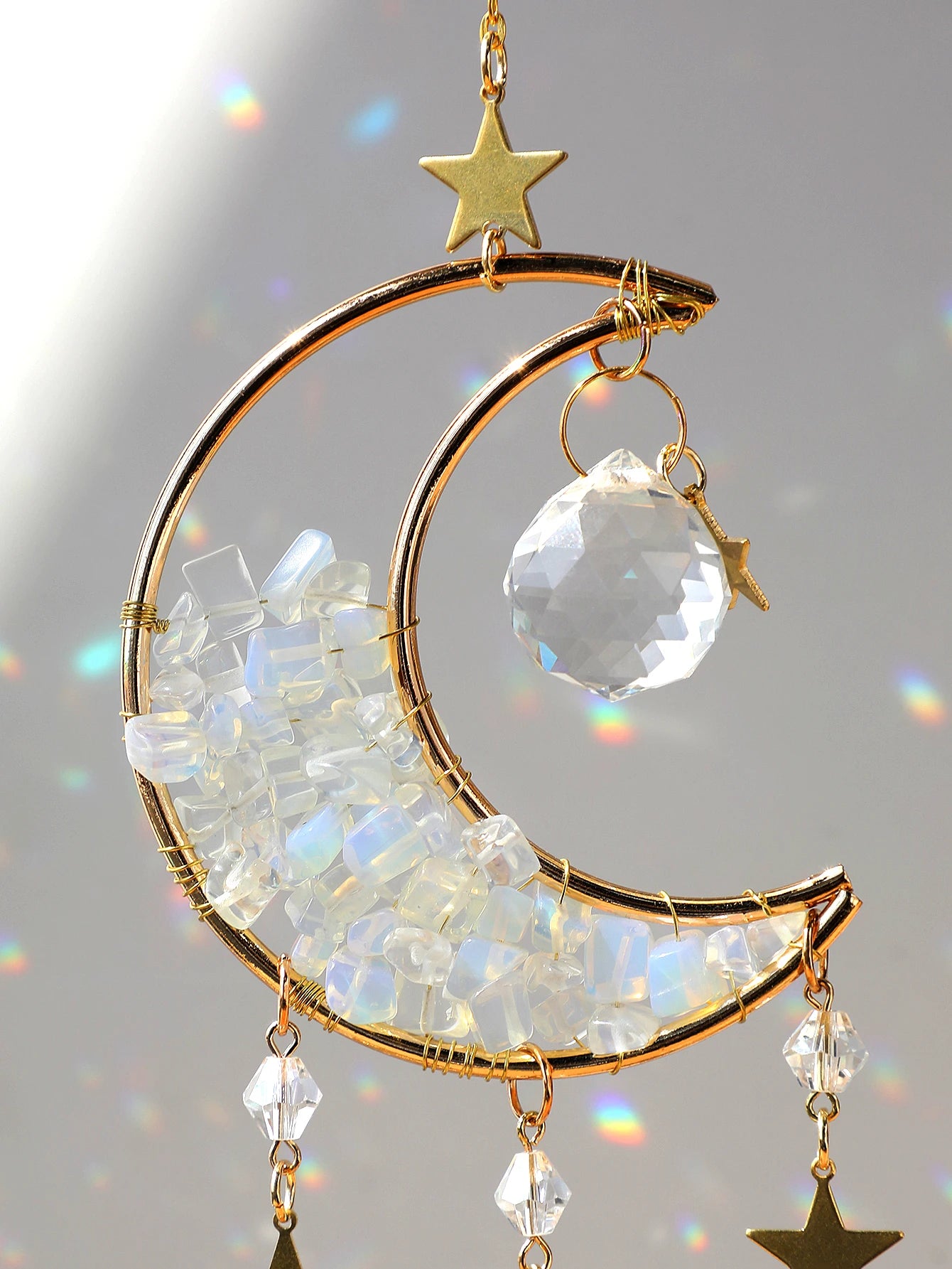 Crystal  Moon Suncatcher