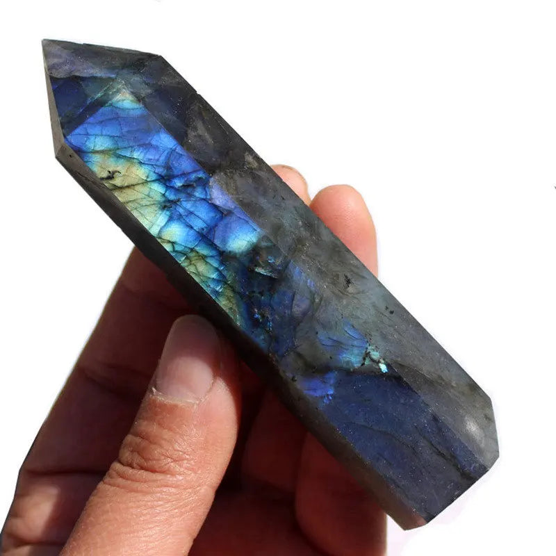 70-80 mm Natural Labradorite Quartz Crystal