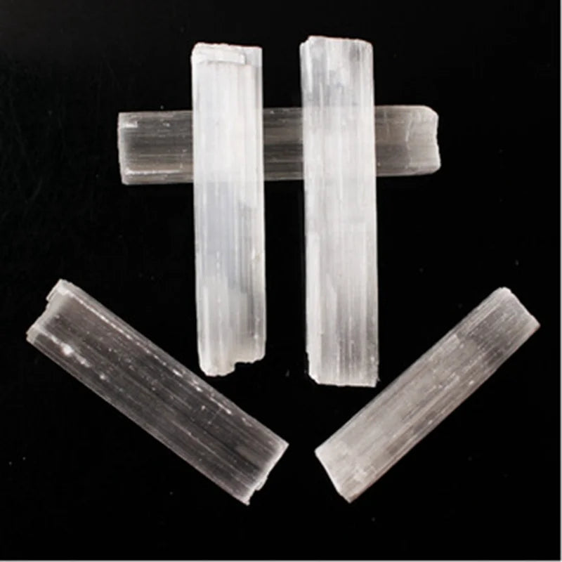 50-70mm Raw Natural Monocrystal Selenite Crystal Point Wand