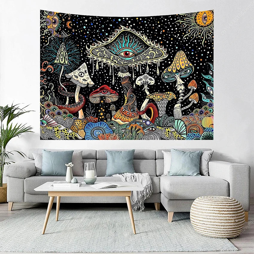 Bohemian Mushroom Tapestry