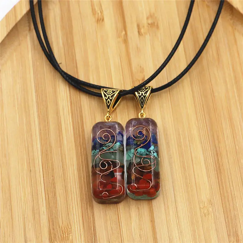 7 Chakra Healing Crystal Orgone Energy Pendant