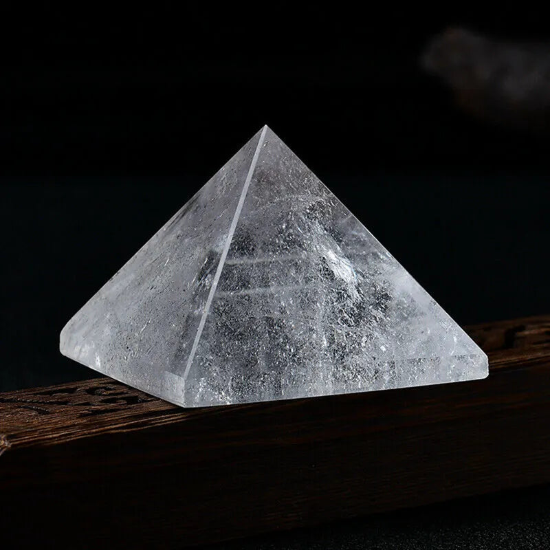 Raw Natural Clear Quartz Crystal Healing Pyramid