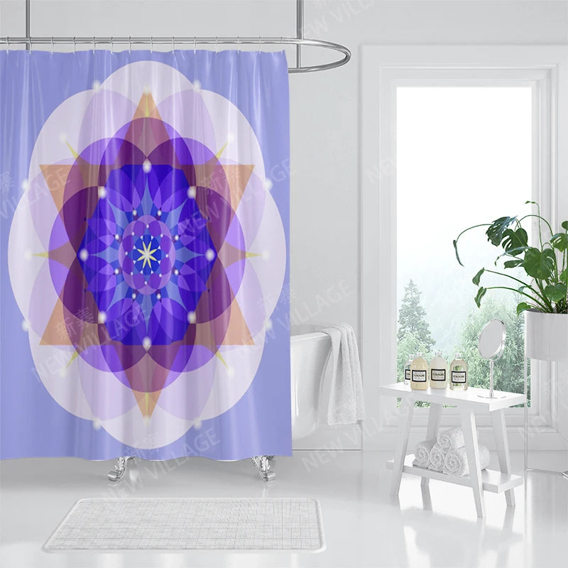 Mandala Waterproof fabric shower curtains