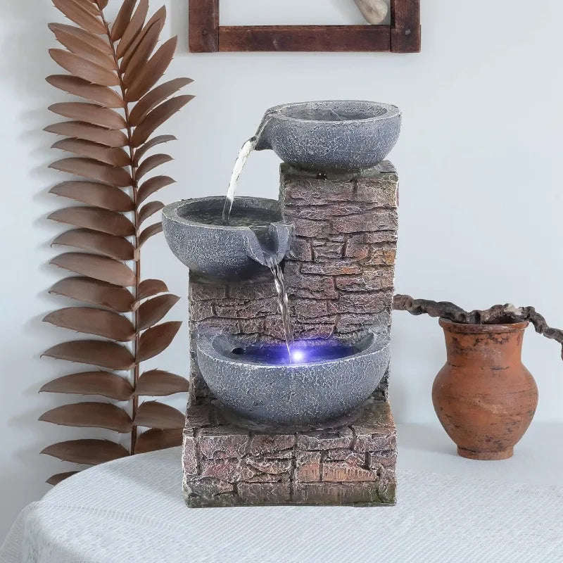 Buddha Tabletop Water Fountains 4-Tier