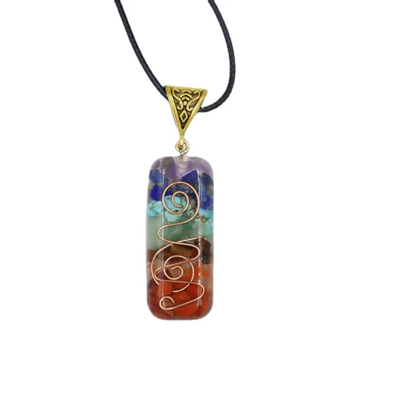 7 Chakra Healing Crystal Orgone Energy Pendant