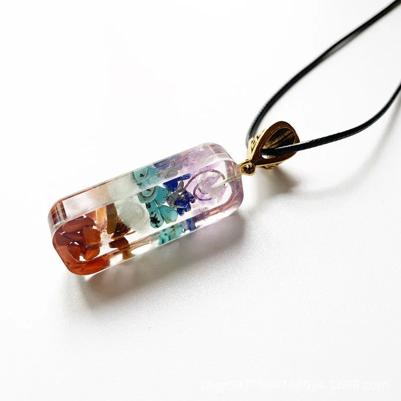 7 Chakra Healing Crystal Orgone Energy Pendant