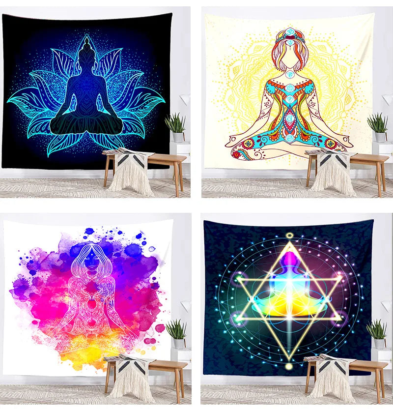 Seven Chakra Meditation Tapestry