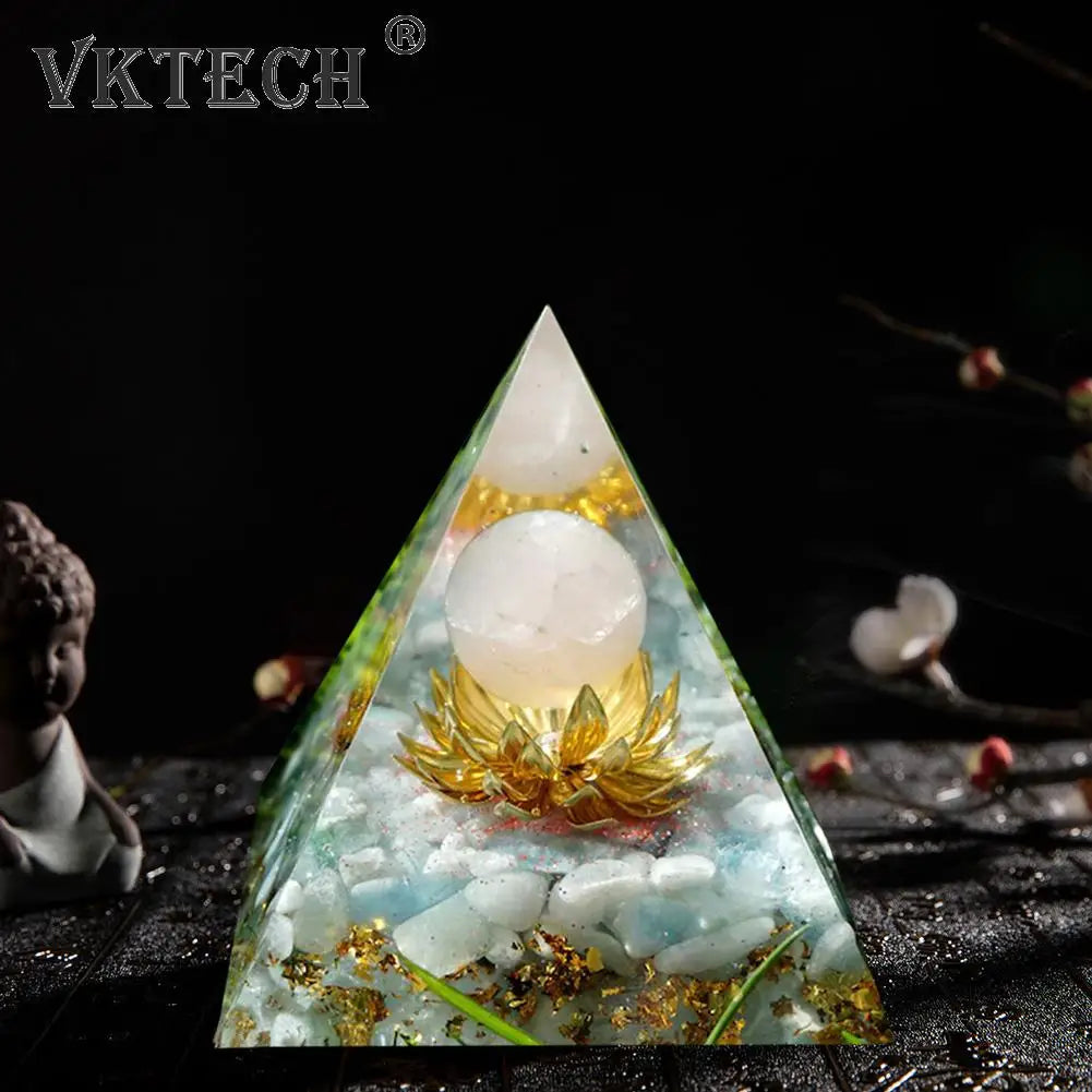 Healing Crystal Gemstone Orgone Pyramid