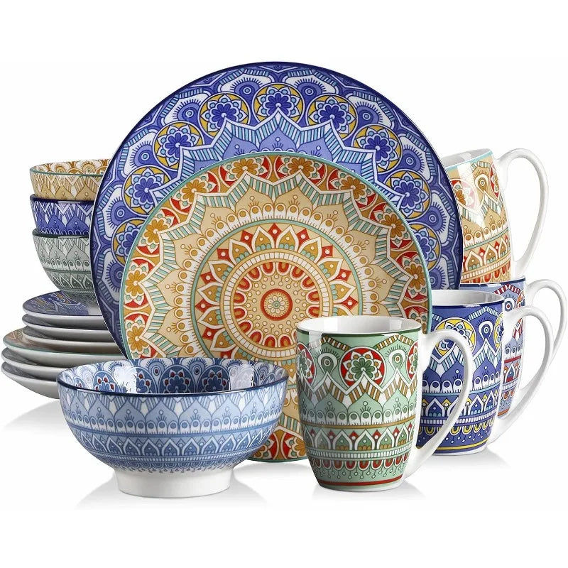 Mandala 12 Pieces Dinnerware Set for 4