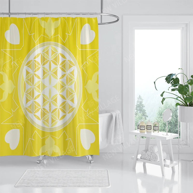 Mandala Waterproof fabric shower curtains