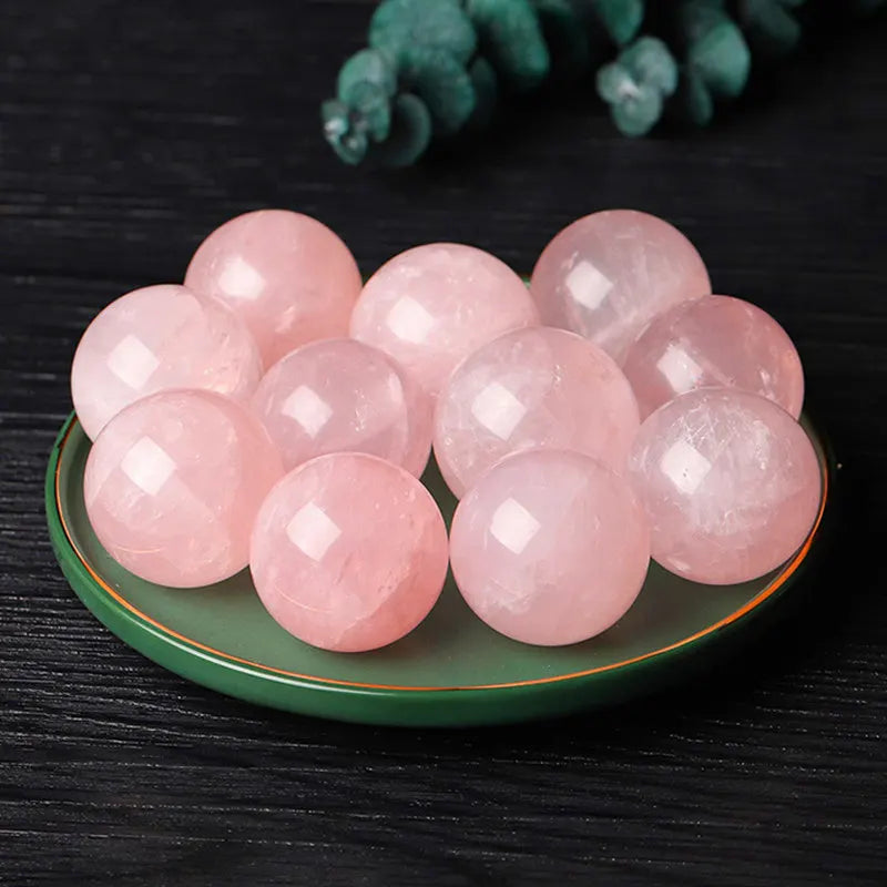 45mm Natural Pink Rose Quartz Crystal Sphere