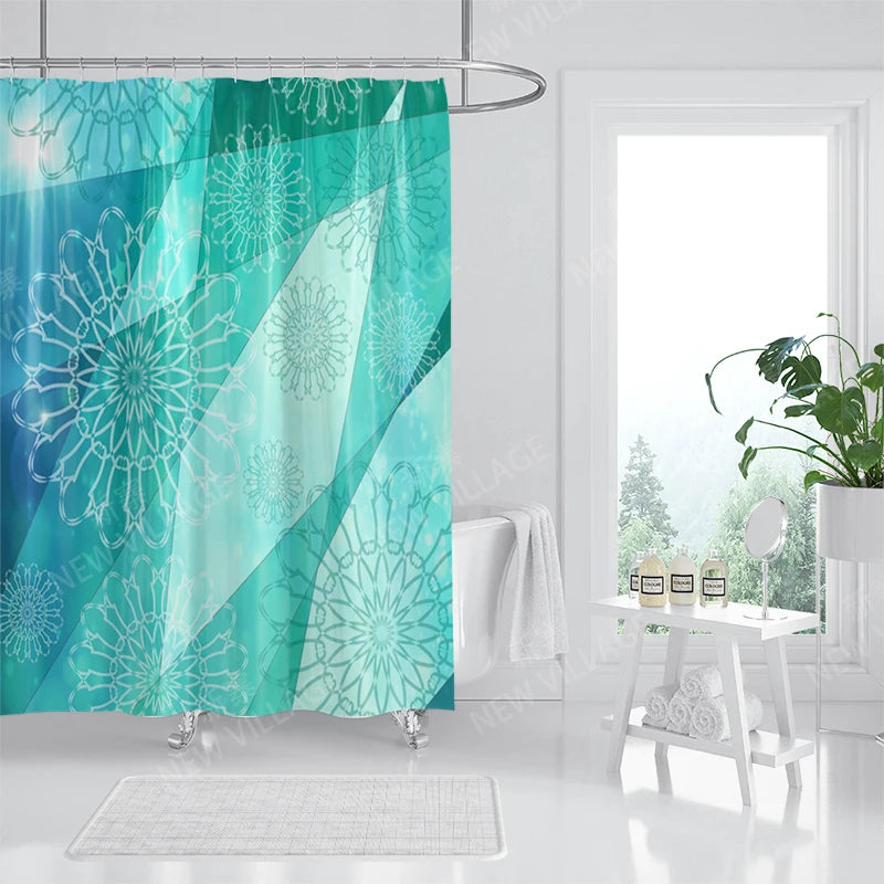 Mandala Waterproof fabric shower curtains