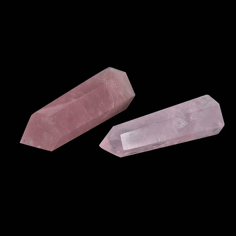 40-90 mm Natural Rose Quartz Crystal Point Wand