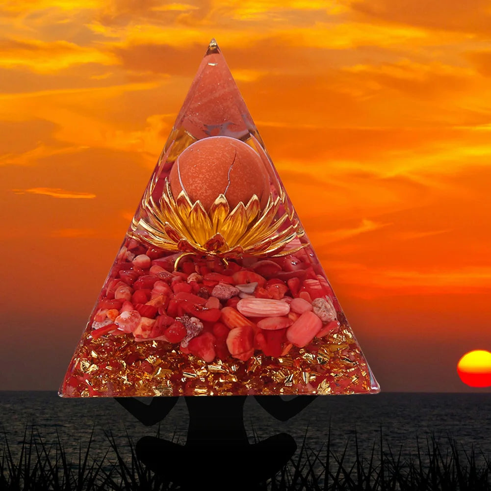 Healing Crystal Gemstone Orgone Pyramid