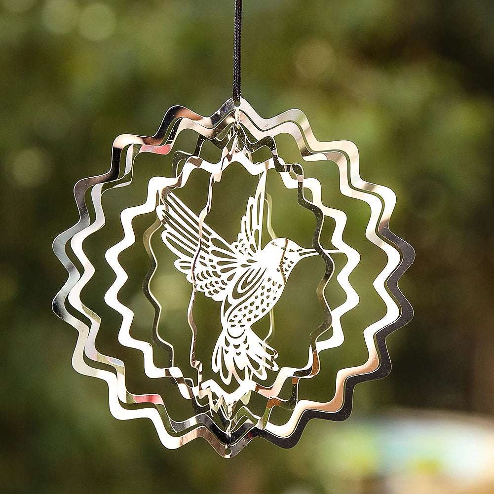 Tree of Life or Hummingbird 3D Rotating Wind Spinner