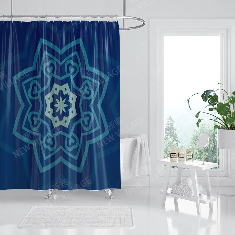 Mandala Waterproof fabric shower curtains