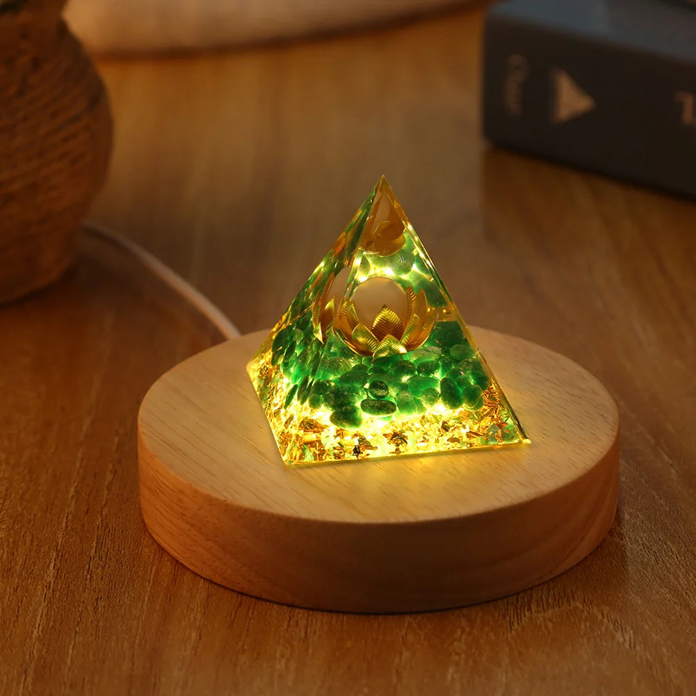 Healing Crystal Gemstone Orgone Pyramid