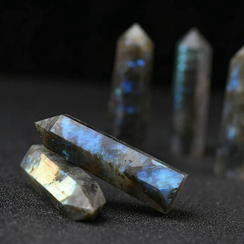 70-80 mm Natural Labradorite Quartz Crystal