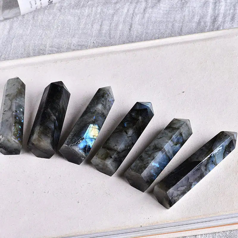 70-80 mm Natural Labradorite Quartz Crystal