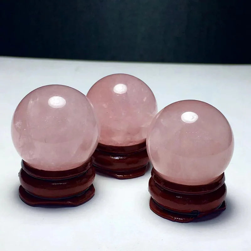 45mm Natural Pink Rose Quartz Crystal Sphere